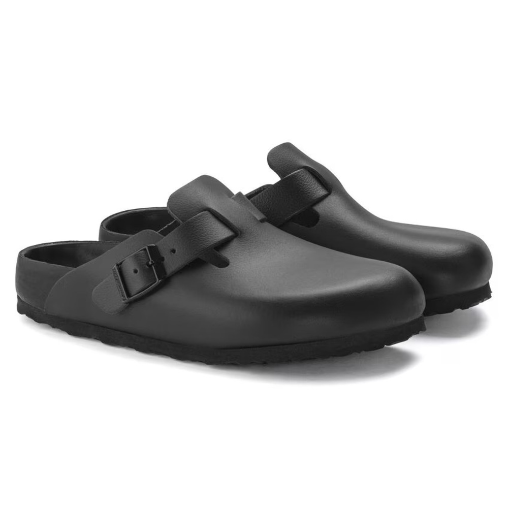 Birkenstock Black Leather Loafers Slip-Ons
